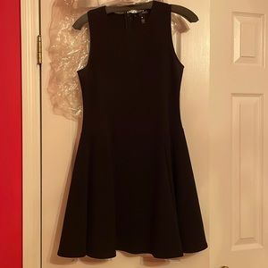 Aqua black A line knit dress